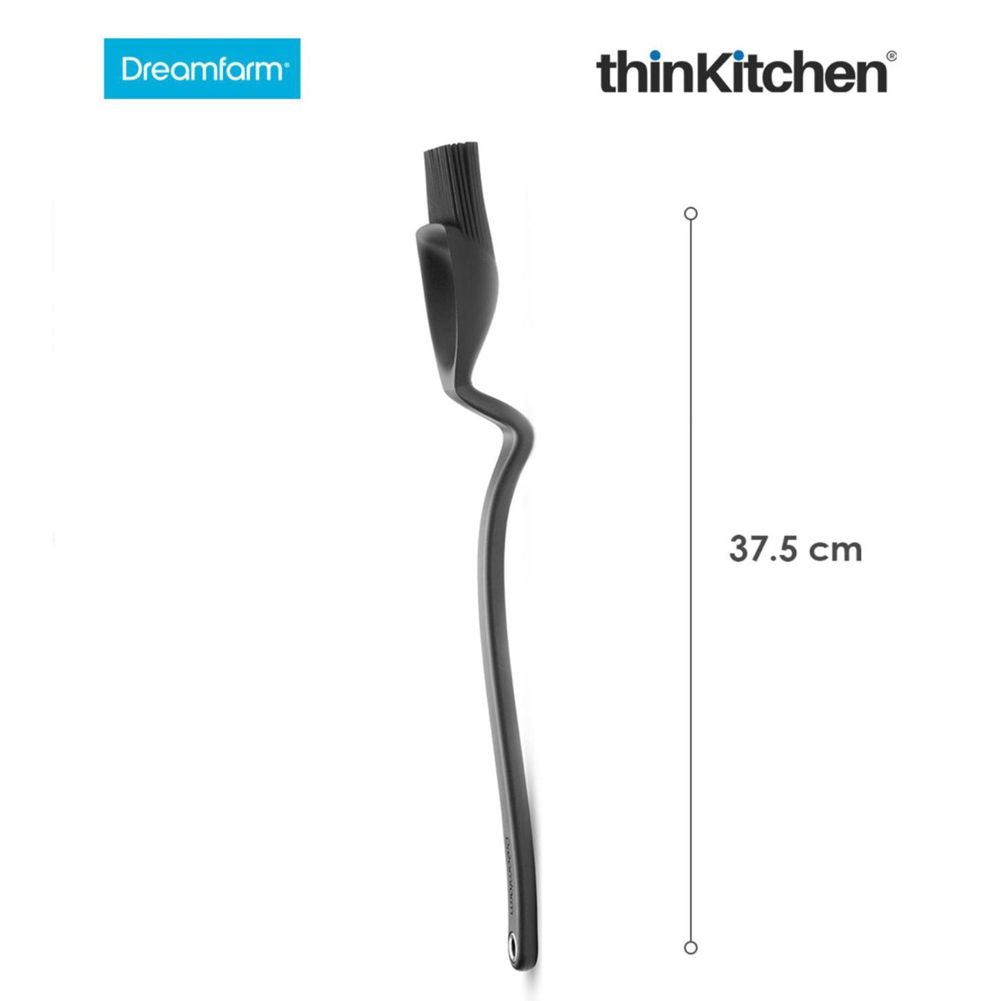 Dreamfarm Bbq Brizzle Sauce Scooping Silicone Bbq Basting Brush Black