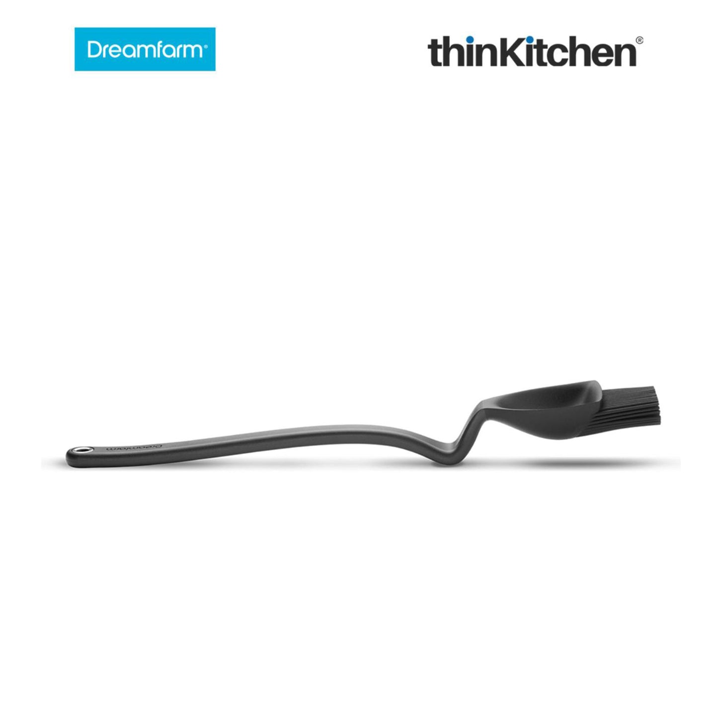 Dreamfarm Bbq Brizzle Sauce Scooping Silicone Bbq Basting Brush Black