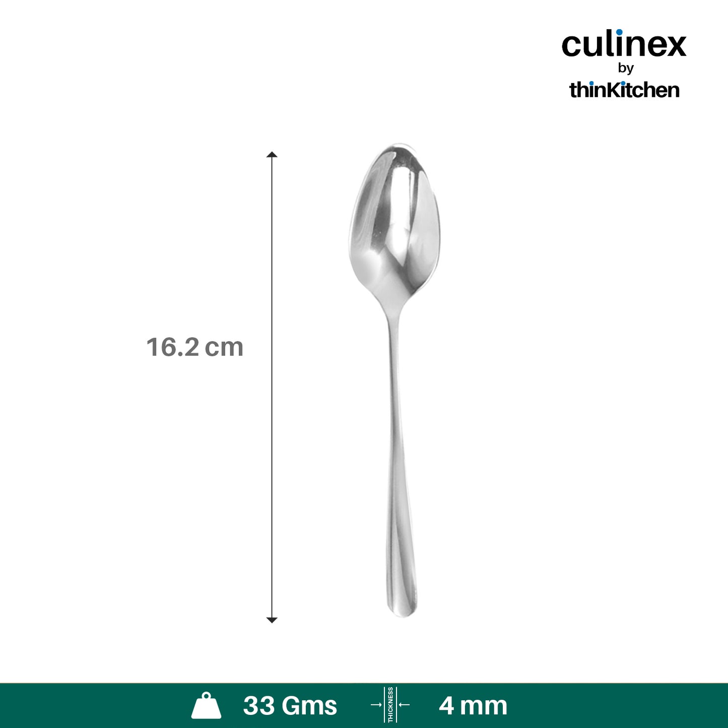 Culinex By Thinkitchen Dora Tea Spoon Mirror Finish Set Of 6