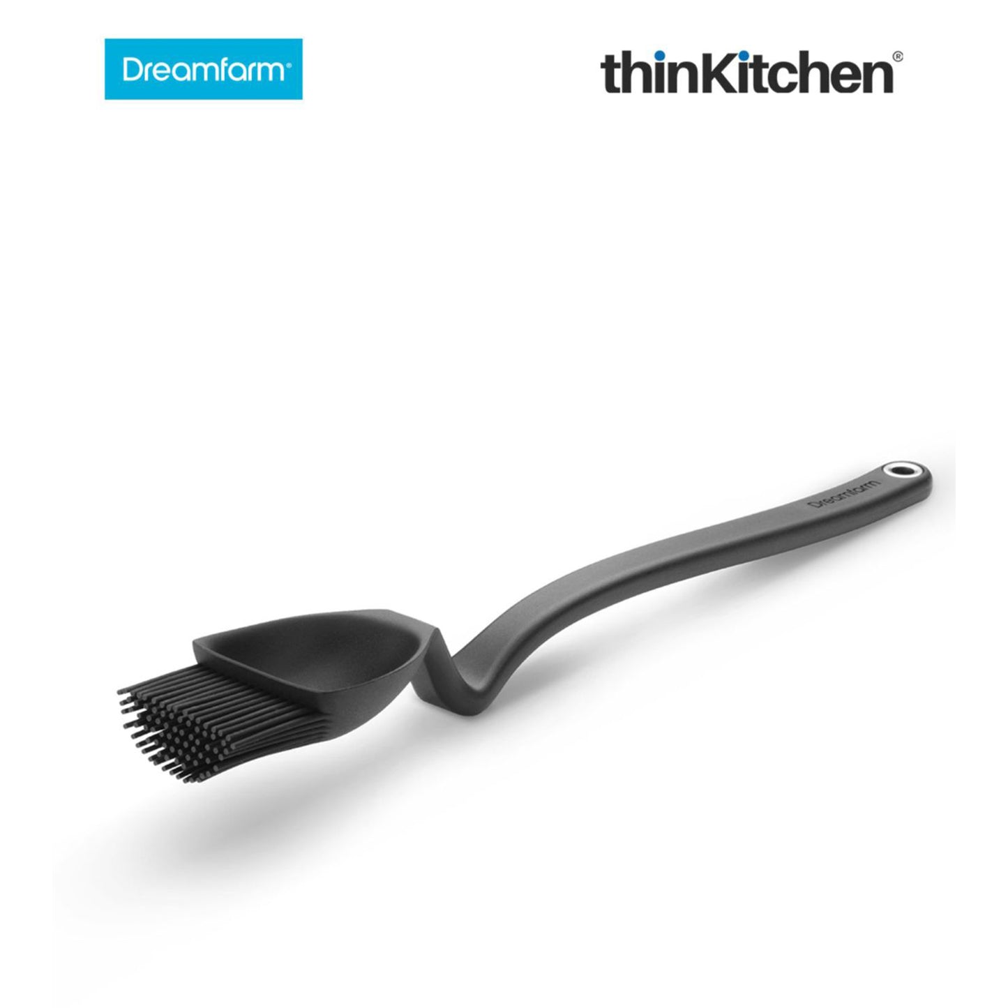 Dreamfarm Bbq Brizzle Sauce Scooping Silicone Bbq Basting Brush Black