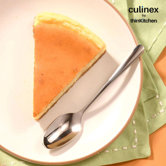 Culinex 18/8 Premium Stainless Steel 6.3" Tea Spoon Set of 6, Dora| Silver Rustproof Flatware By thinKitchen