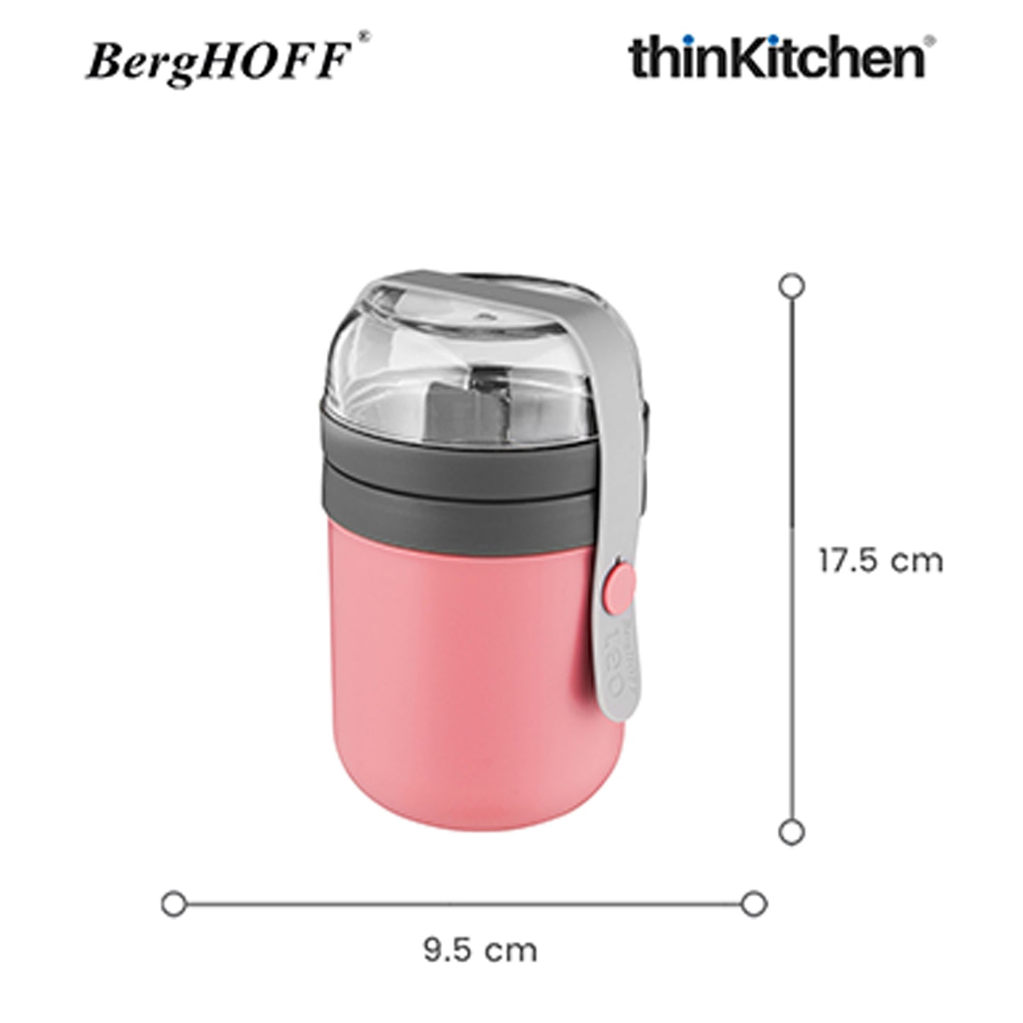 Berghoff Leo Dual Lunch Pot Pink