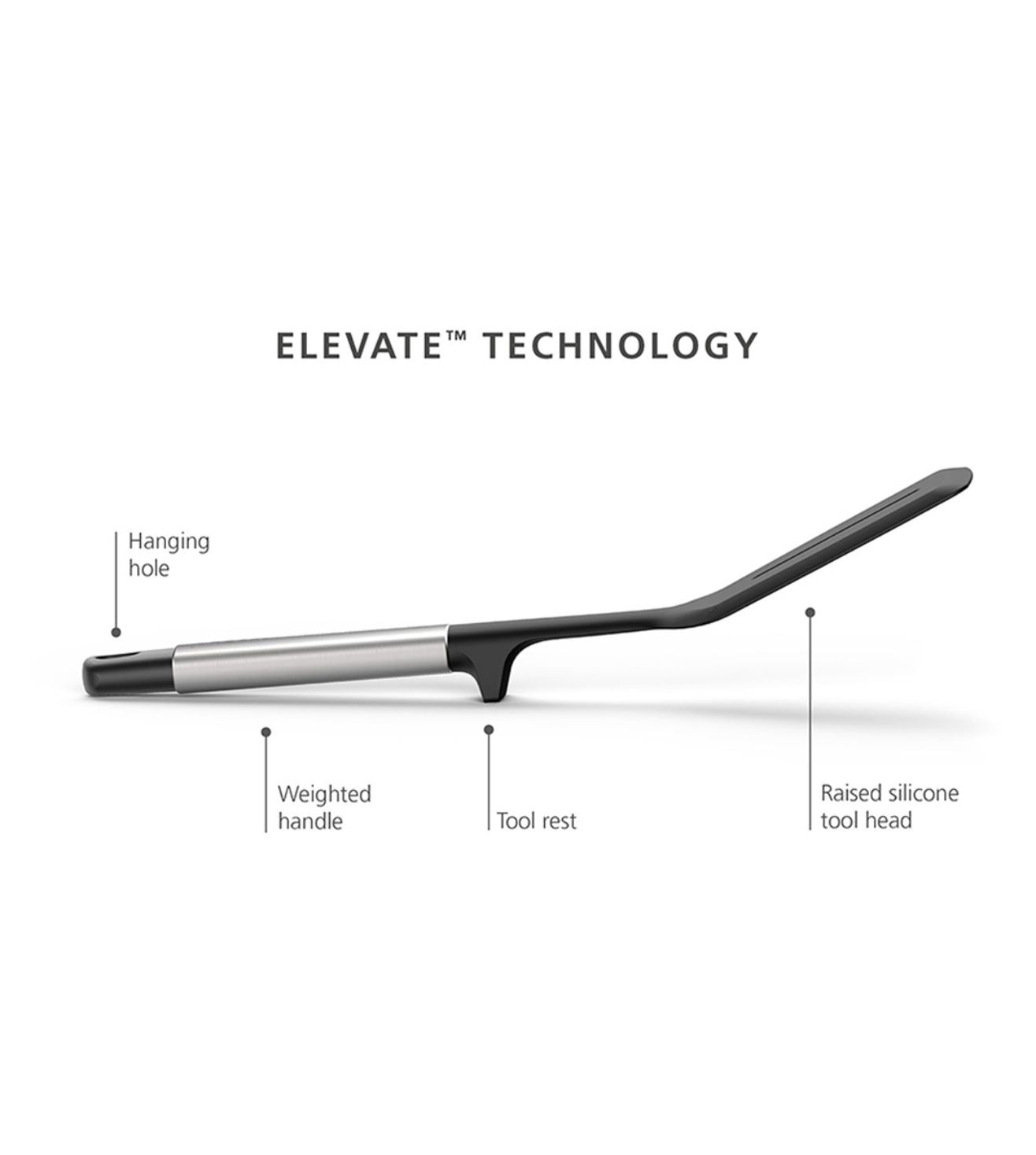 Joseph Joseph Elevate™ Silicone Slotted turner with stainless steel handle