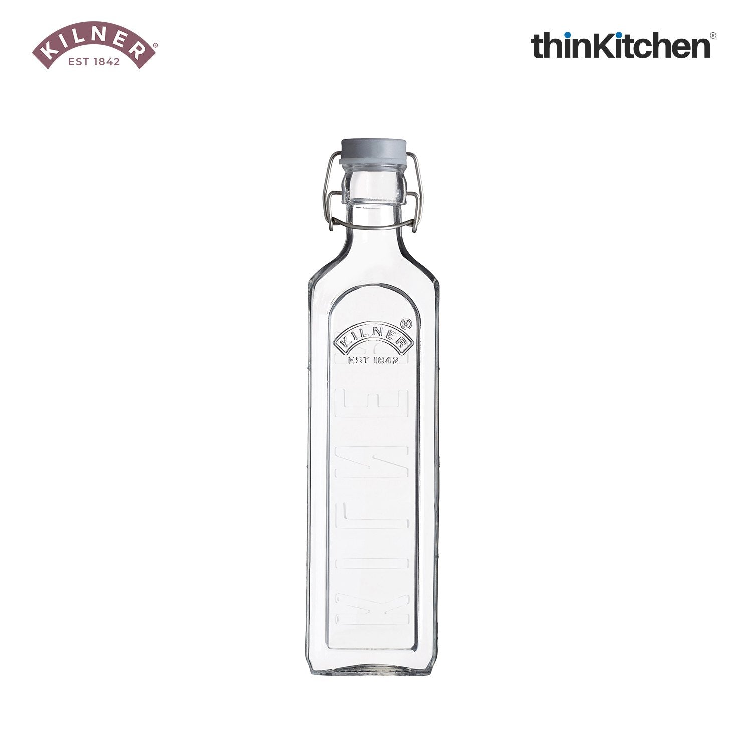 Kilner 1 Litre Clip Top Glass Bottle – Airtight Glass Bottle for Homemade Drinks, Oils & Cordials – BPA-Free, Dishwasher Safe, Sustainable & Stylish Storage - 2