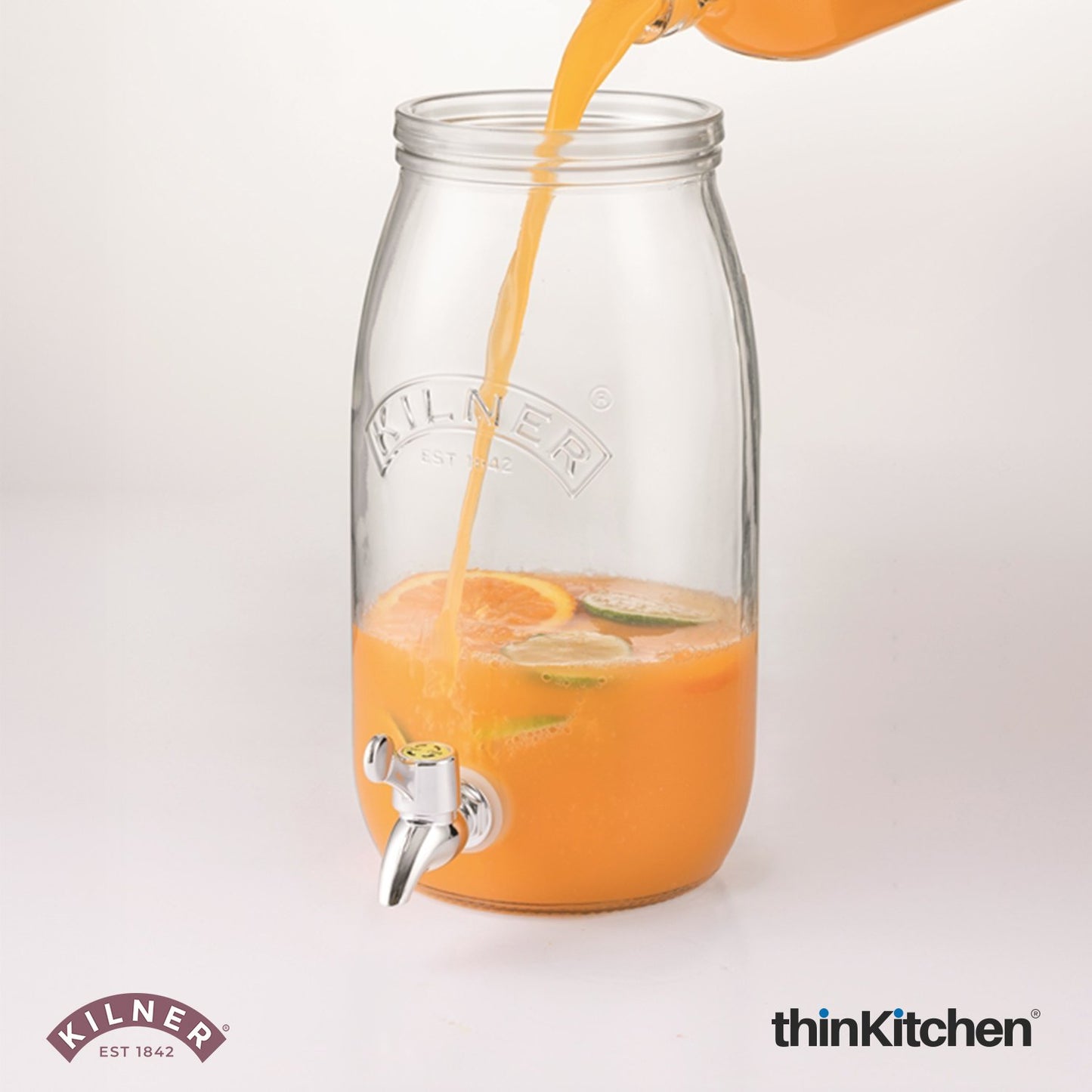 Kilner Glass Jar With Tap For Dispensing Beverages | 3Ltr