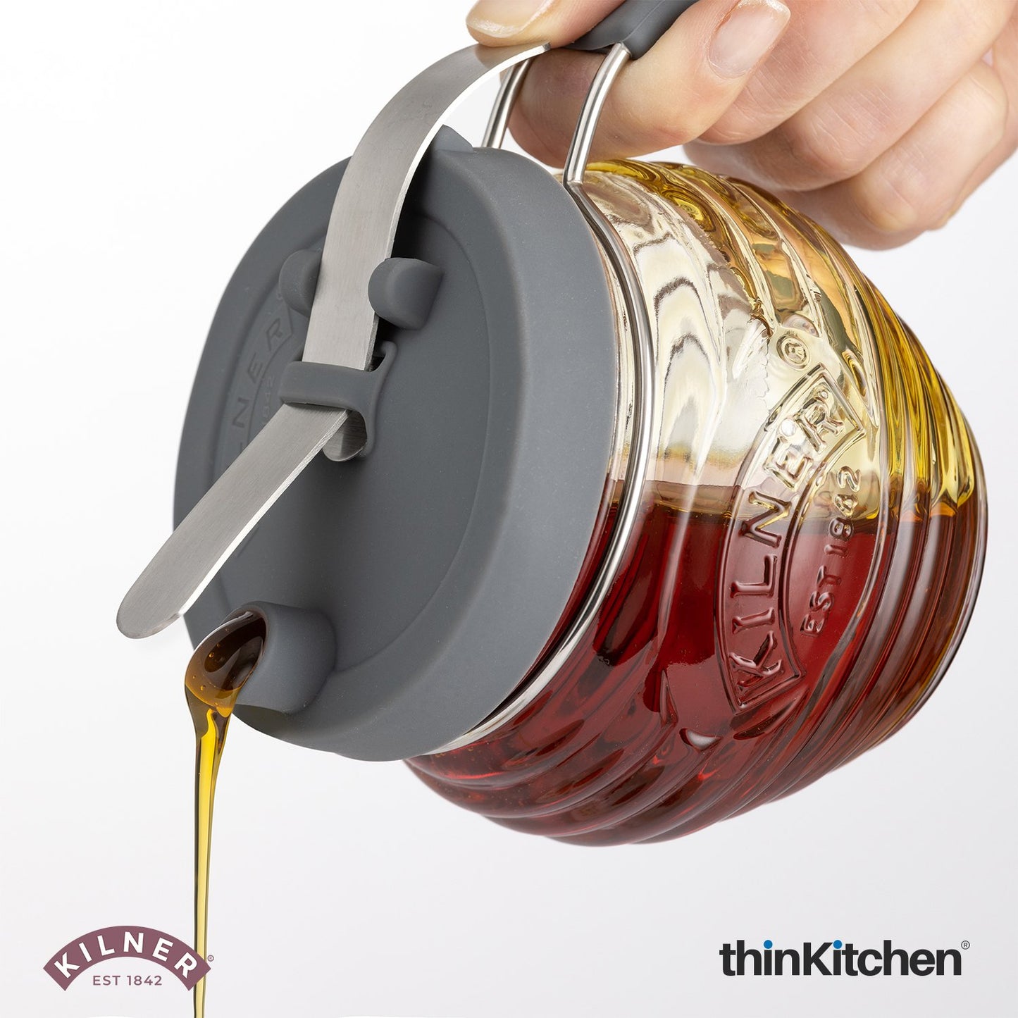 Kilner Glass Syrup Honey Dispenser 400 Ml