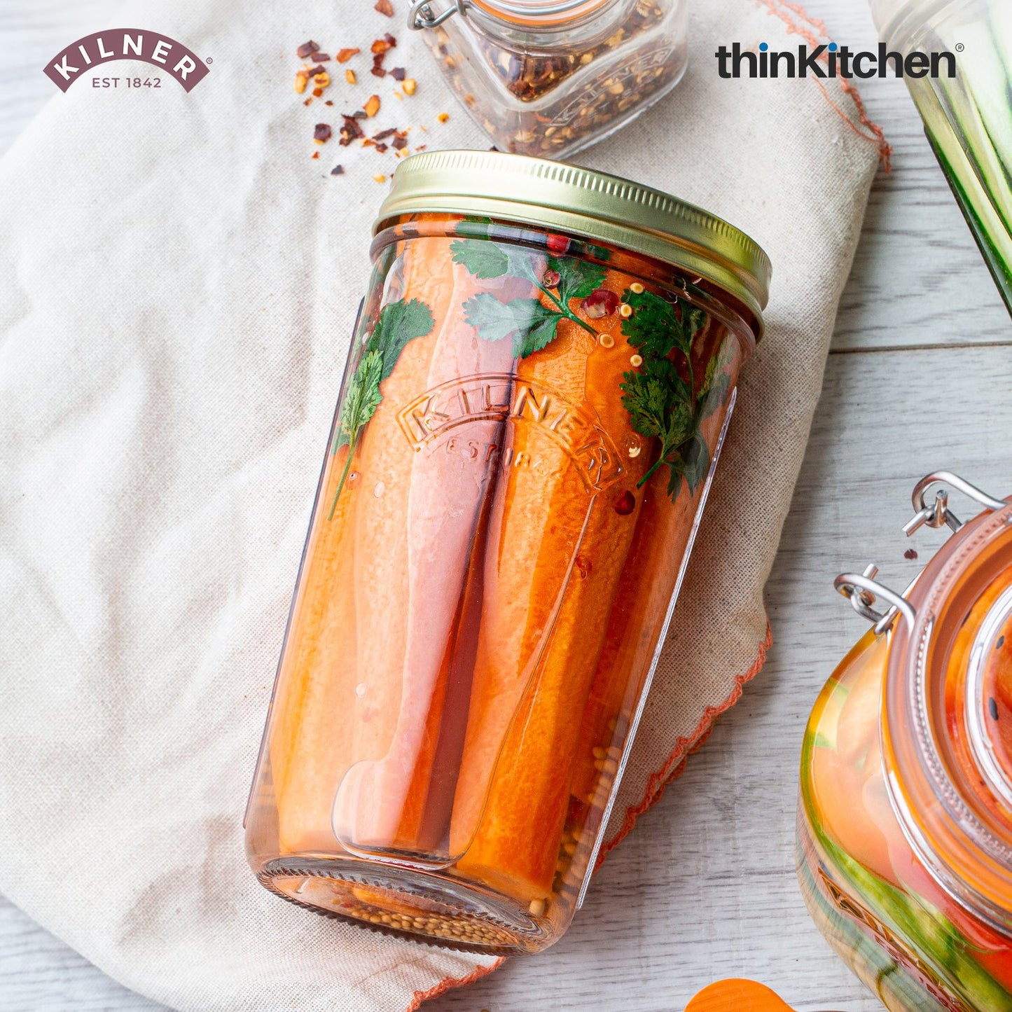 Kilner Wide Mouth Preserve Jar 1 Litre