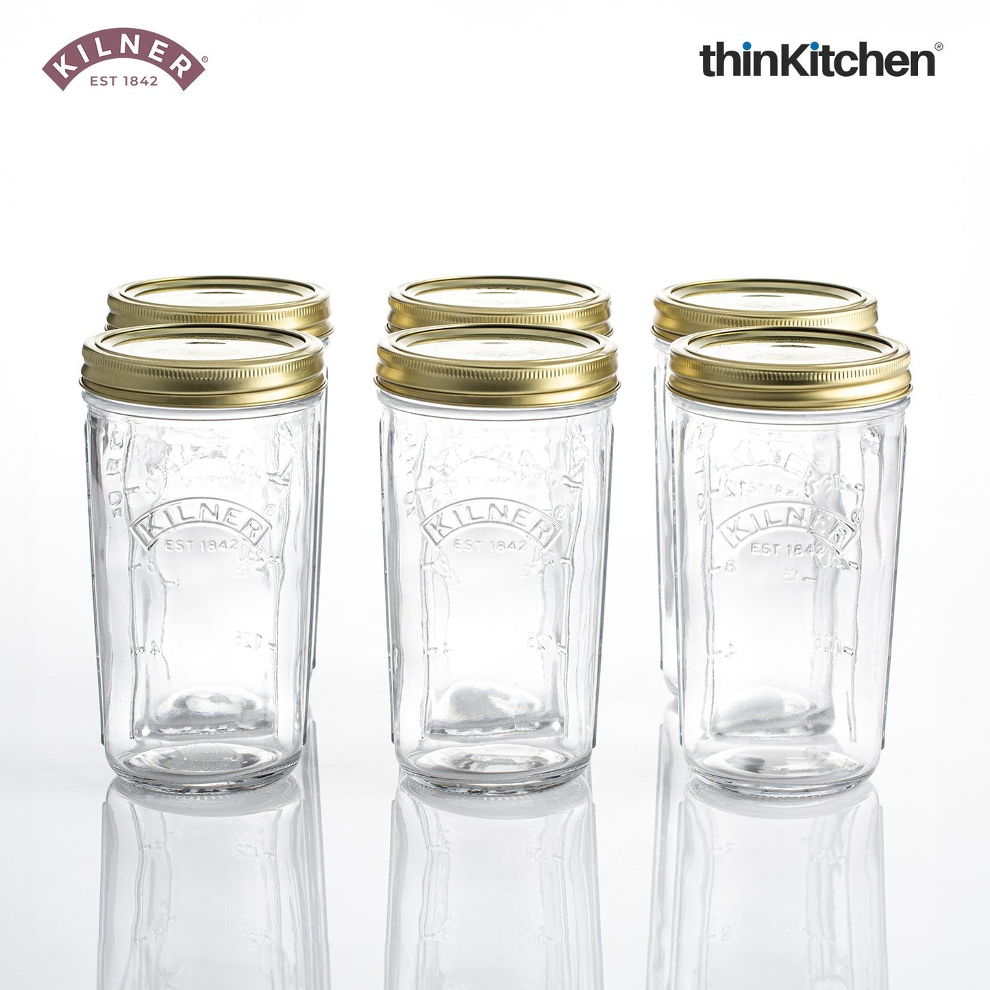 Kilner Wide Mouth Preserve Jar 1 Litre