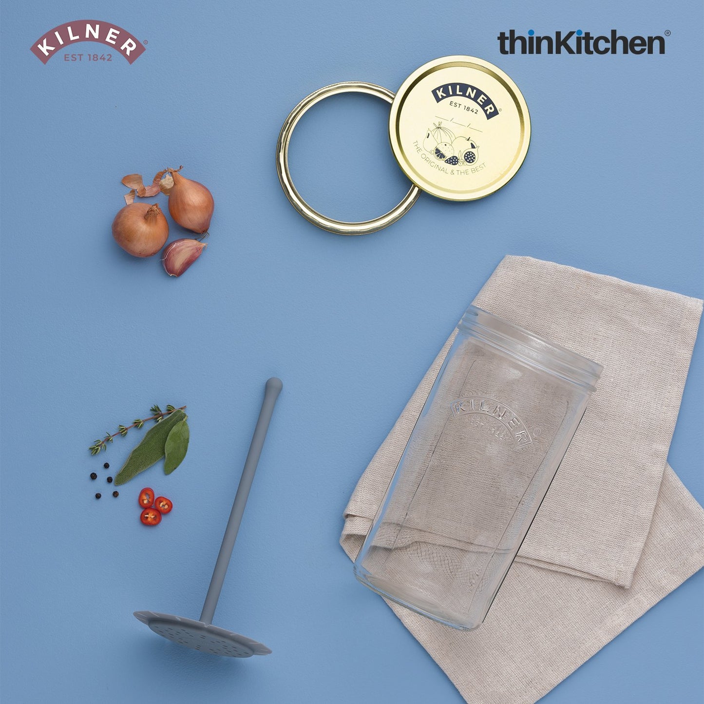 Kilner Pickle Jar With Lifter 1 Litre