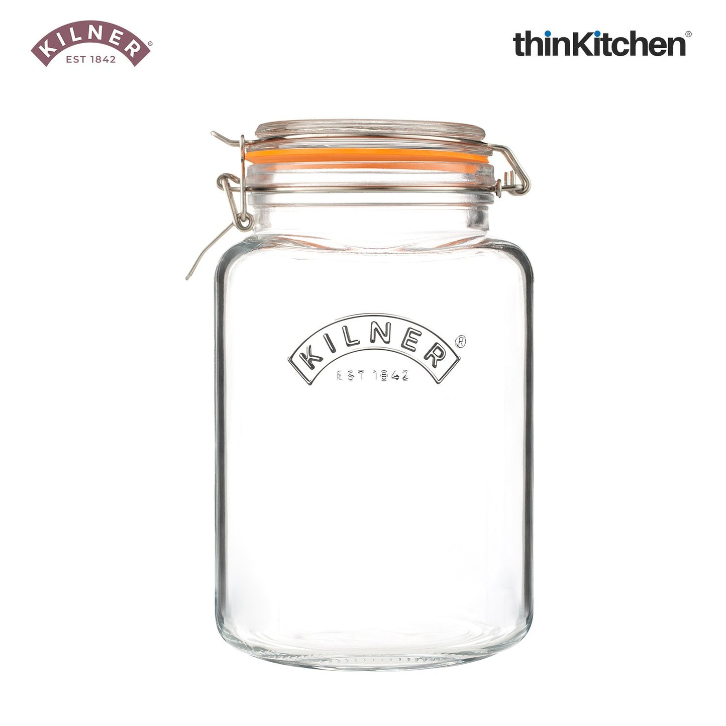 Kilner Clip Top Square Jar 3 Litre