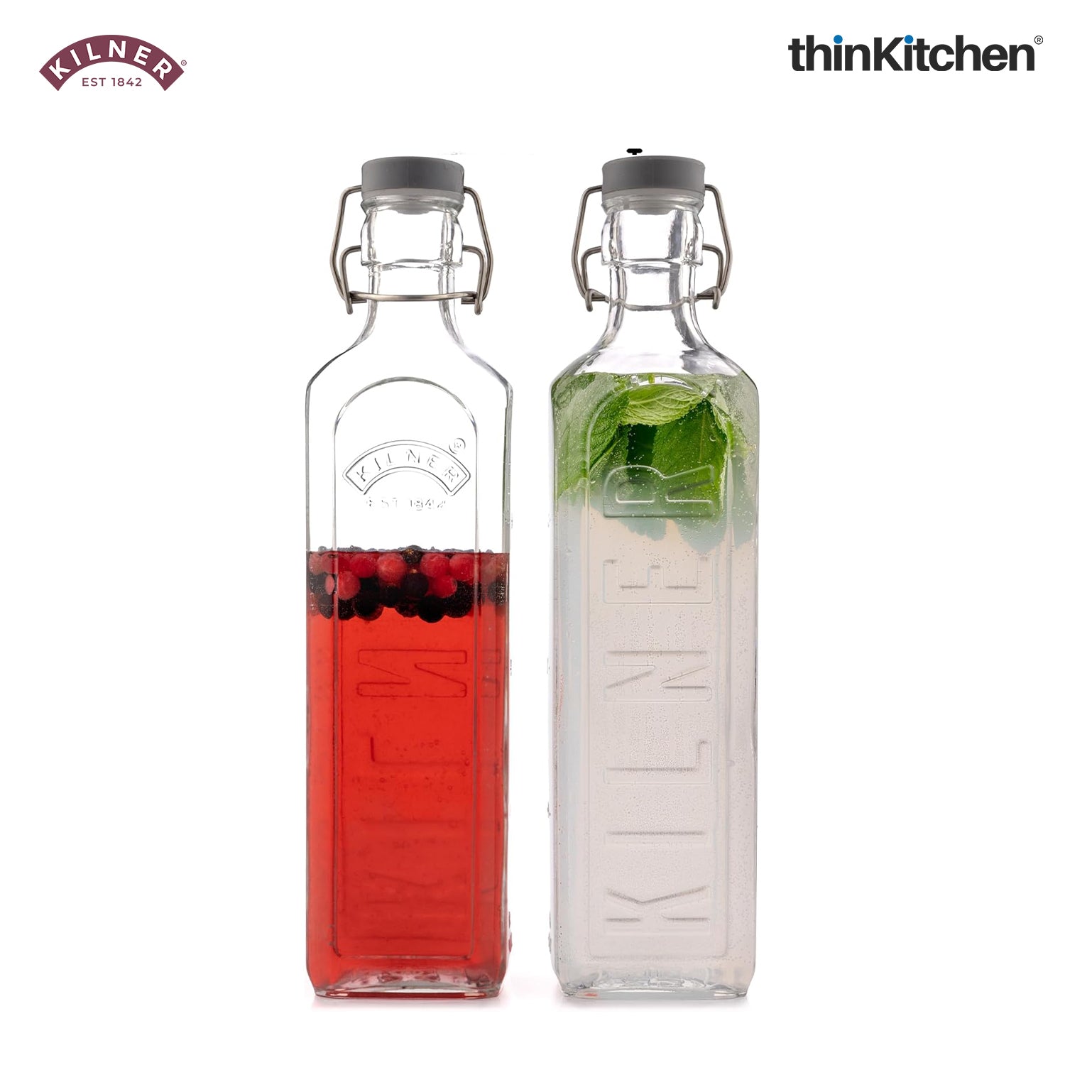 Kilner 1 Litre New Clip Top Bottle - 2