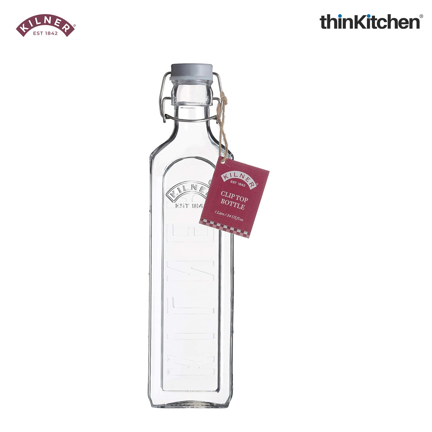 Kilner 1 Litre New Clip Top Bottle - 4