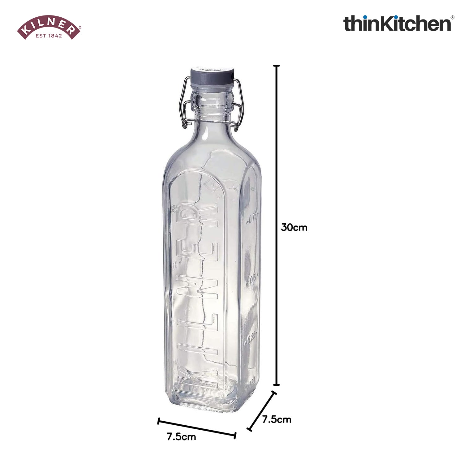 Kilner 1 Litre New Clip Top Bottle - 5