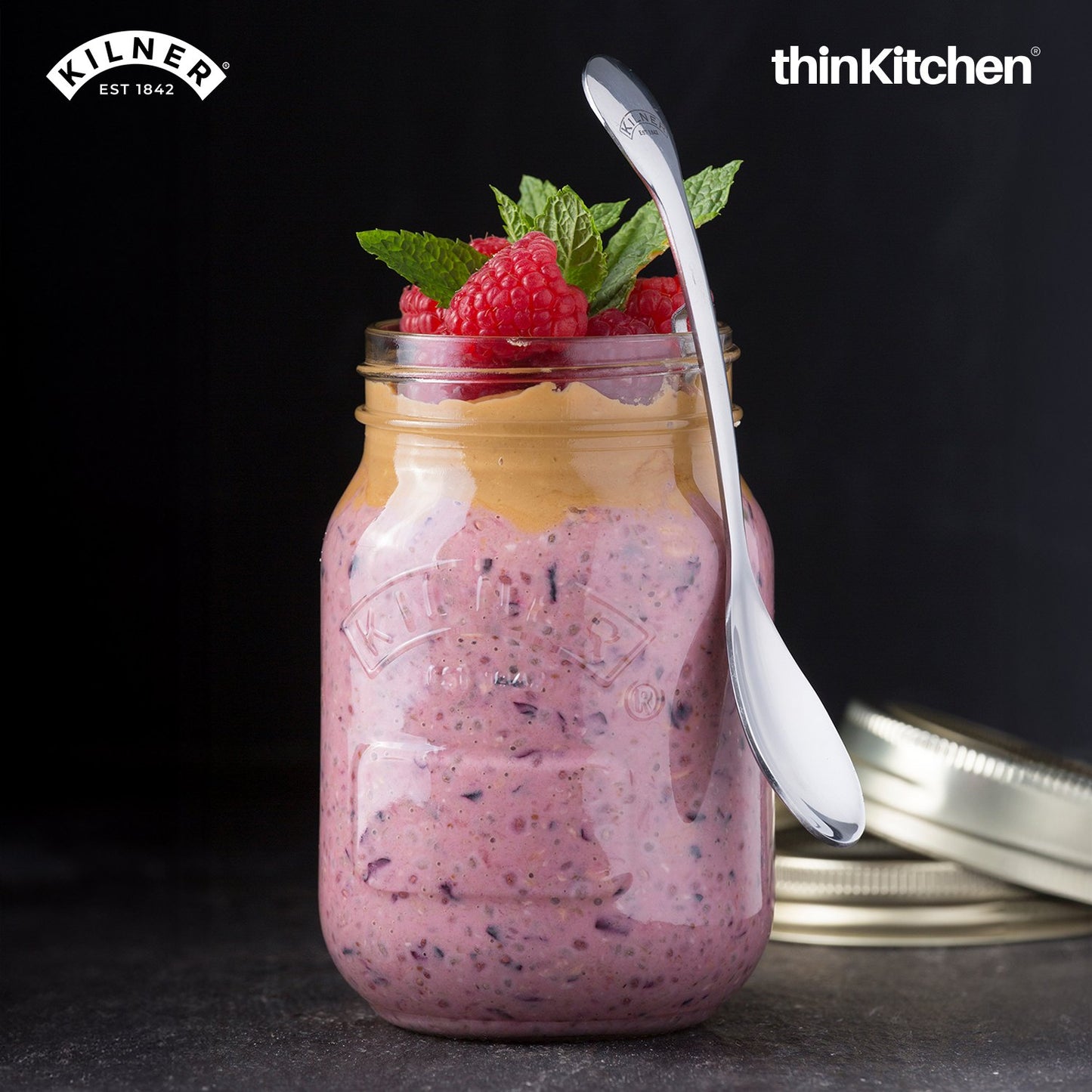Kilner Premium 1 Litre Glass Preserve Jar | Traditional Preserving & Canning Jar with Secure 2-Piece Lid