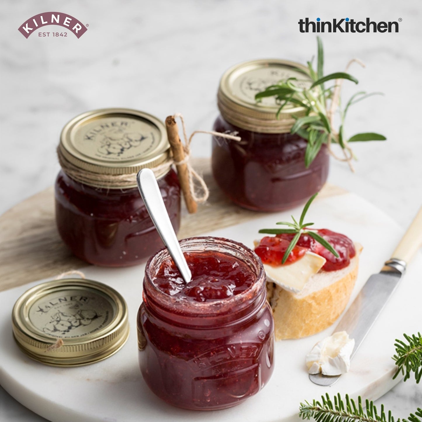 Kilner Premium Glass Preserve Jar 0.25 Litre | Small 250ml Canning & Jam Jar with Lid