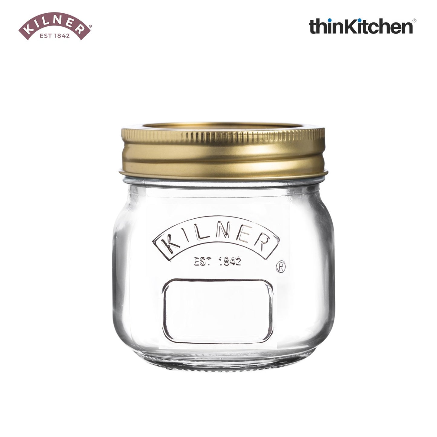 Kilner Premium Glass Preserve Jar 0.25 Litre | Small 250ml Canning & Jam Jar with Lid