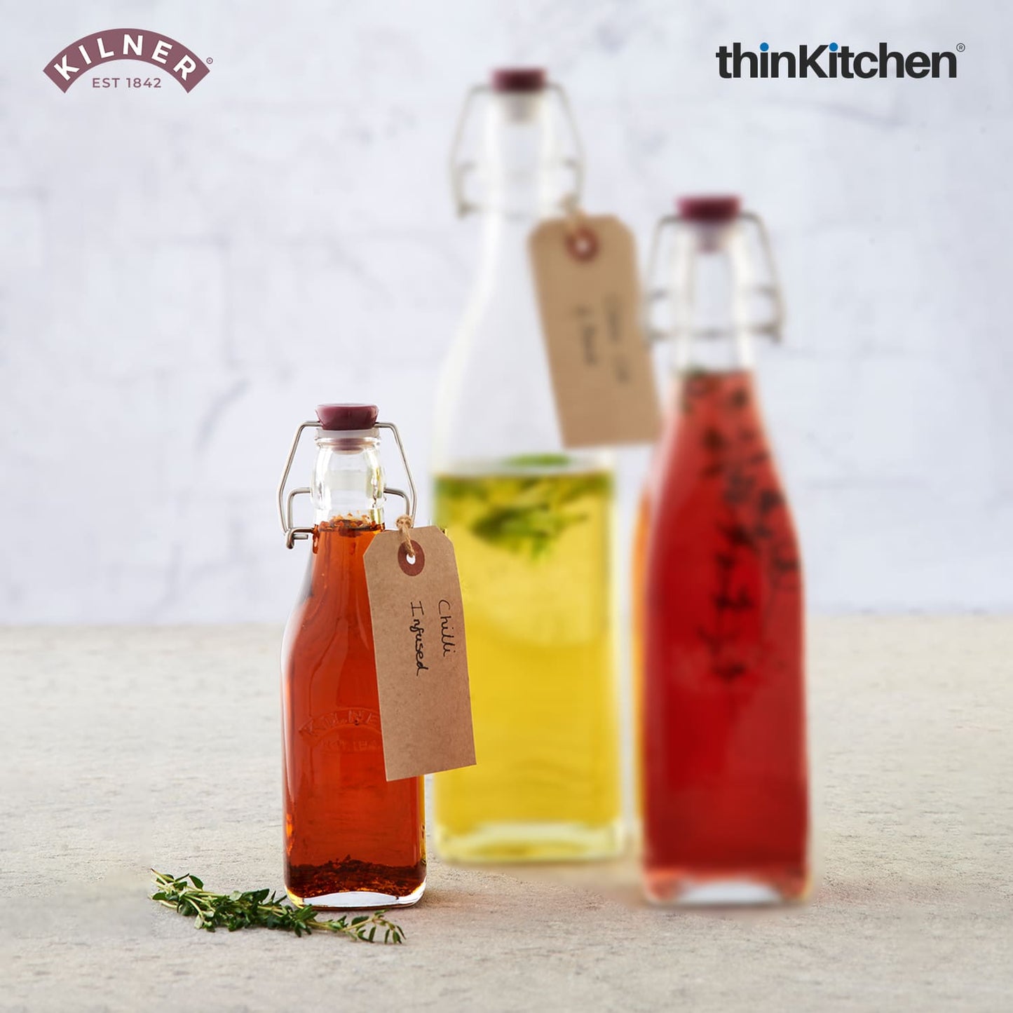 Kilner Clip Top Square Bottle 0.25 Litre