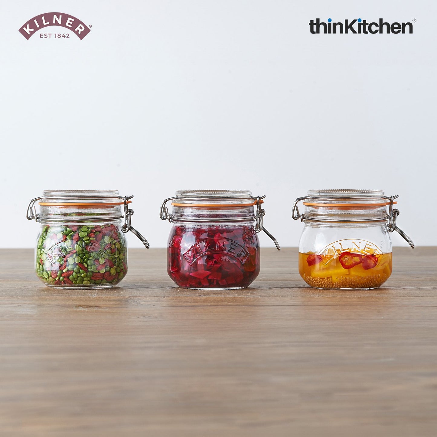 Kilner Clip Top Clear Glass Round Jar 500 Ml