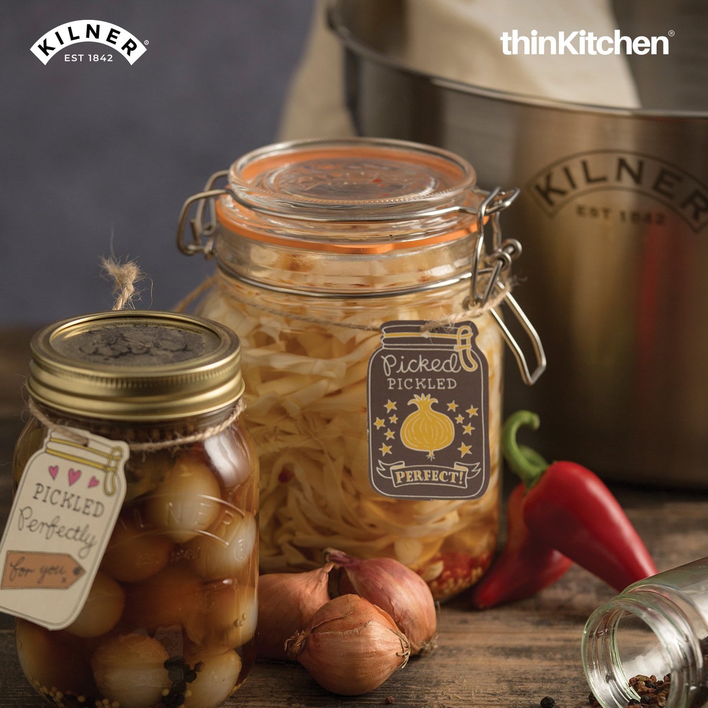 Kilner Clip Top Clear Glass Round Jar 1000 Ml