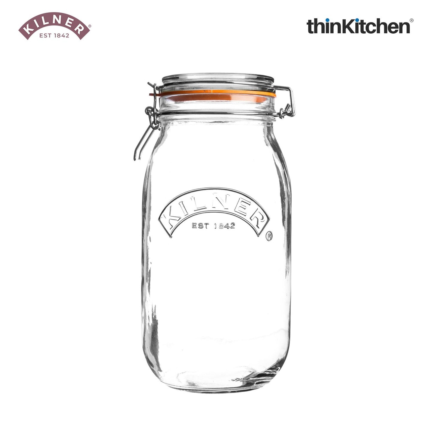 Kilner Clip Top Clear Glass Round Jar 3000 Ml