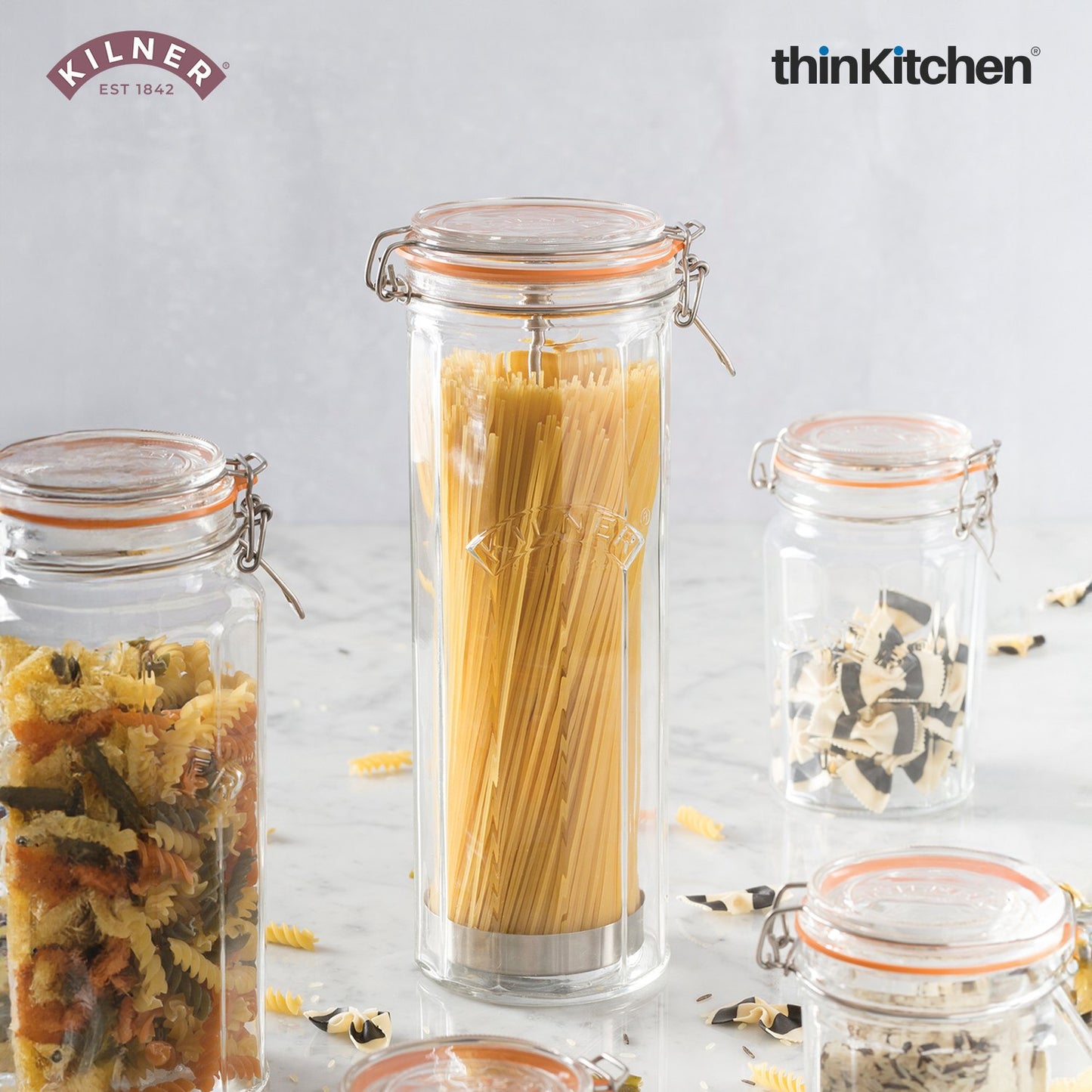 Kilner 2 2 Litre Facetted Clip Top Jar