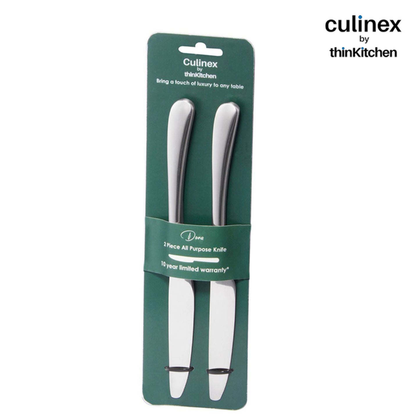 Culinex By Thinkitchen Dora All Purpose Knife Mirror Finish Set Of 2