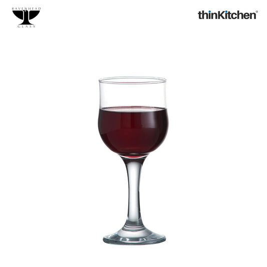 Ravenhead Transparent 4 Piece Tulip Red Wine Glasses, 240ml each