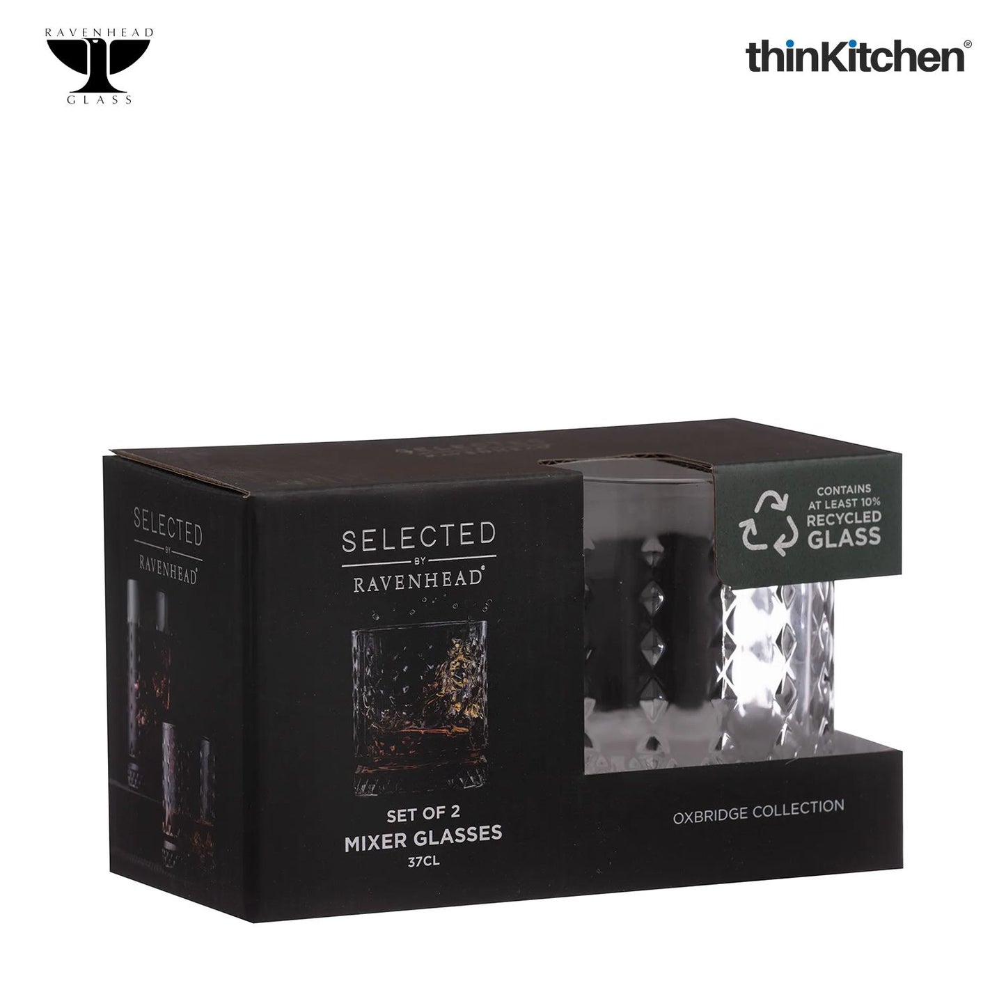 Ravenhead OXBRIDGE SET OF 2 MIXER GLASSES 37CL