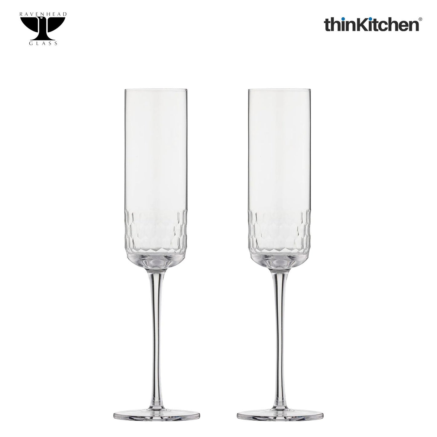Ravenhead Pisa Flute Glasses Set of 2 23cl