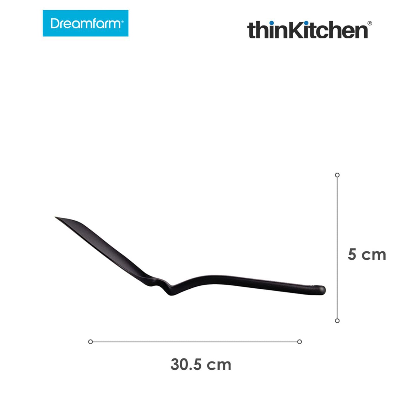 Dreamfarm Chopula Super Flexible Chopping Sit Up Spatula Black