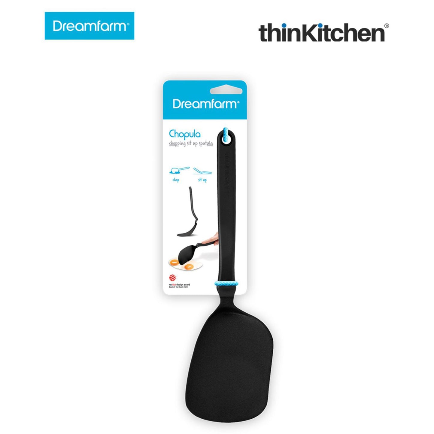 Dreamfarm Chopula Super Flexible Chopping Sit Up Spatula Black