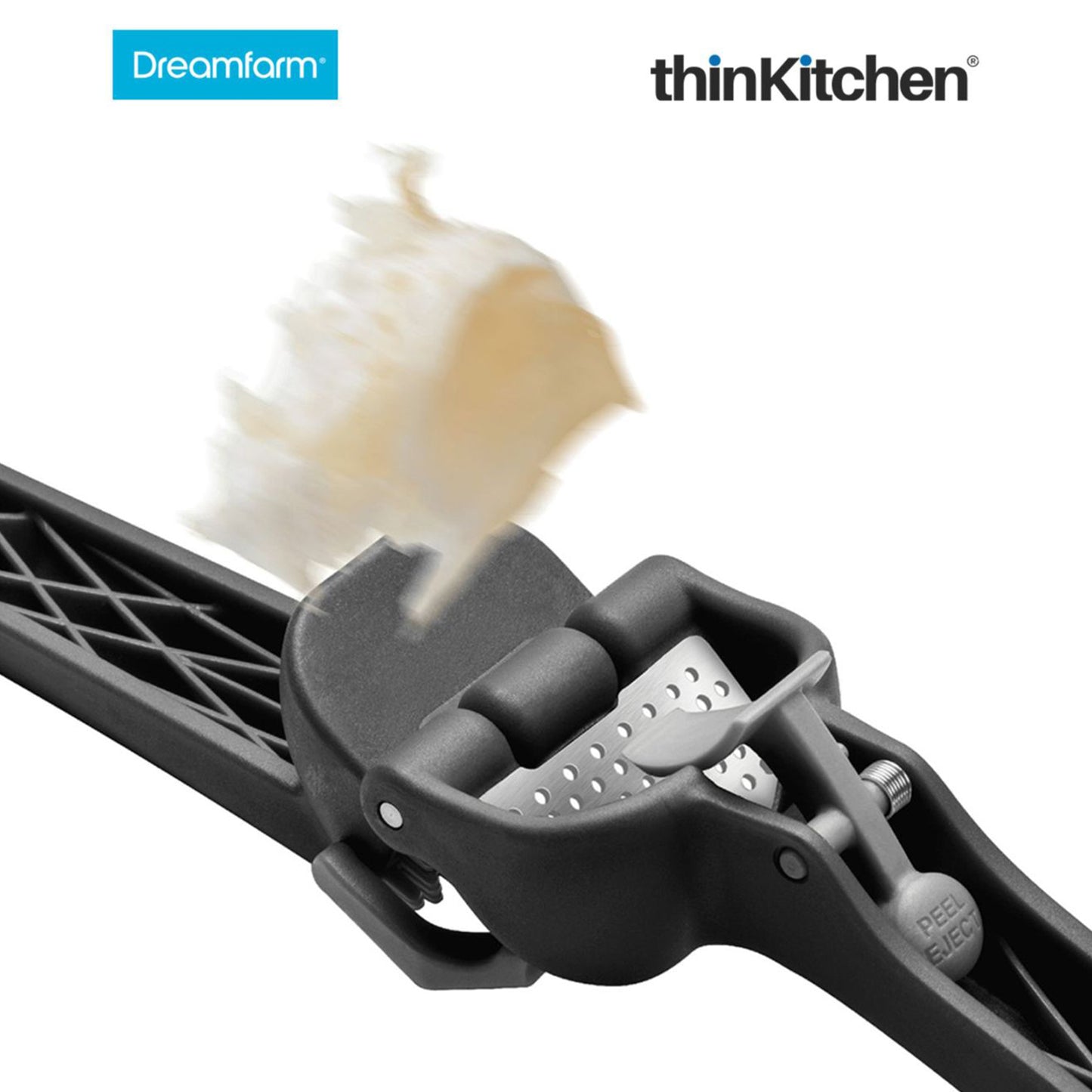 Dreamfarm Garject Lite Non Scratch Garlic Press With Ejector Black