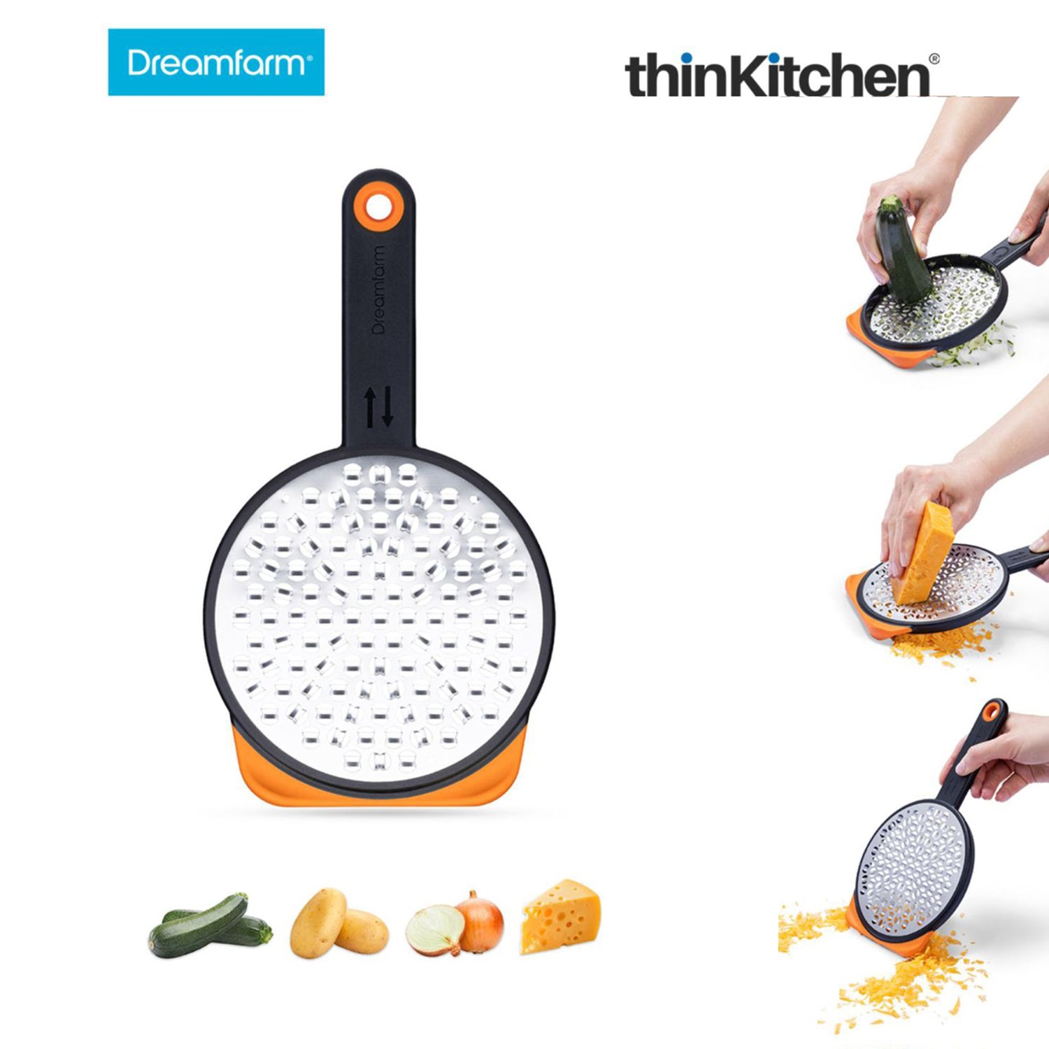 Dreamfarm Ograte Two Sided Speed Grater Orange - 2