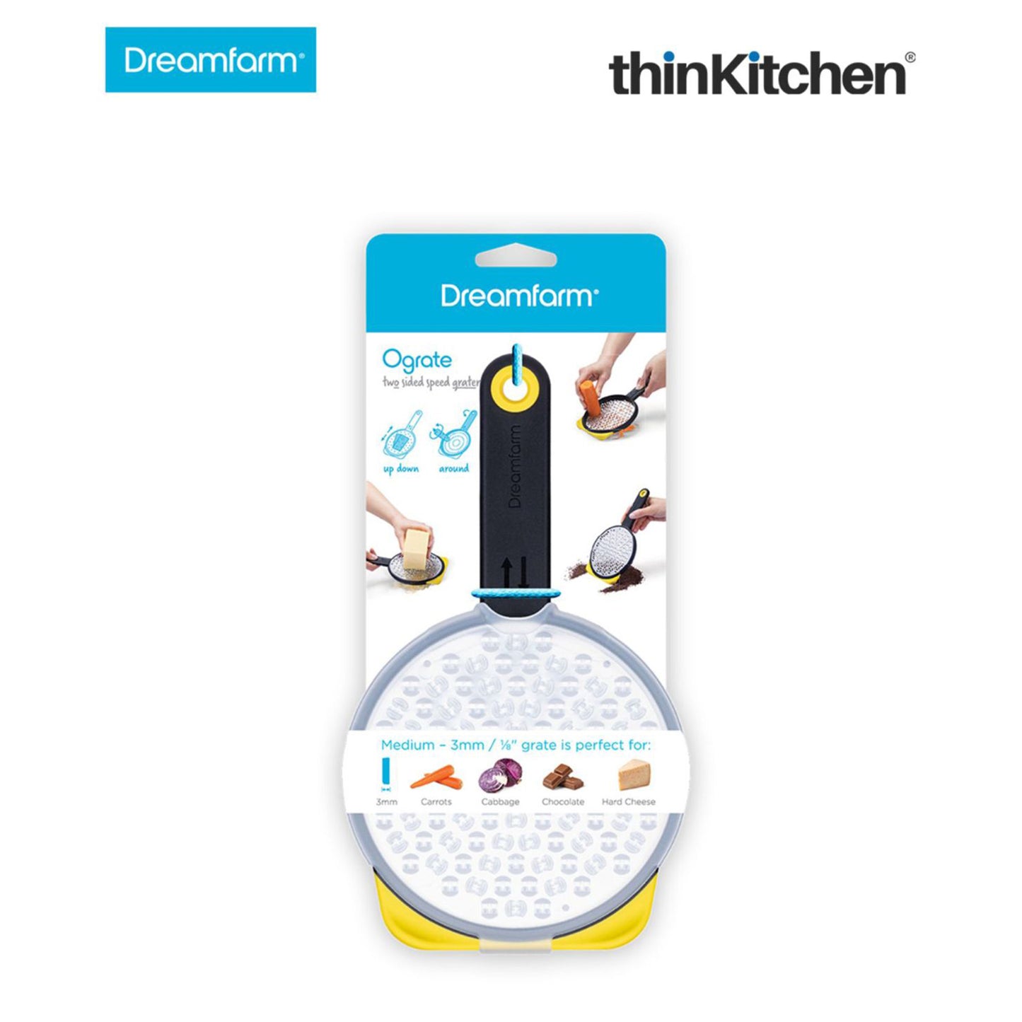 Dreamfarm Ograte Two Sided Speed Grater Yellow