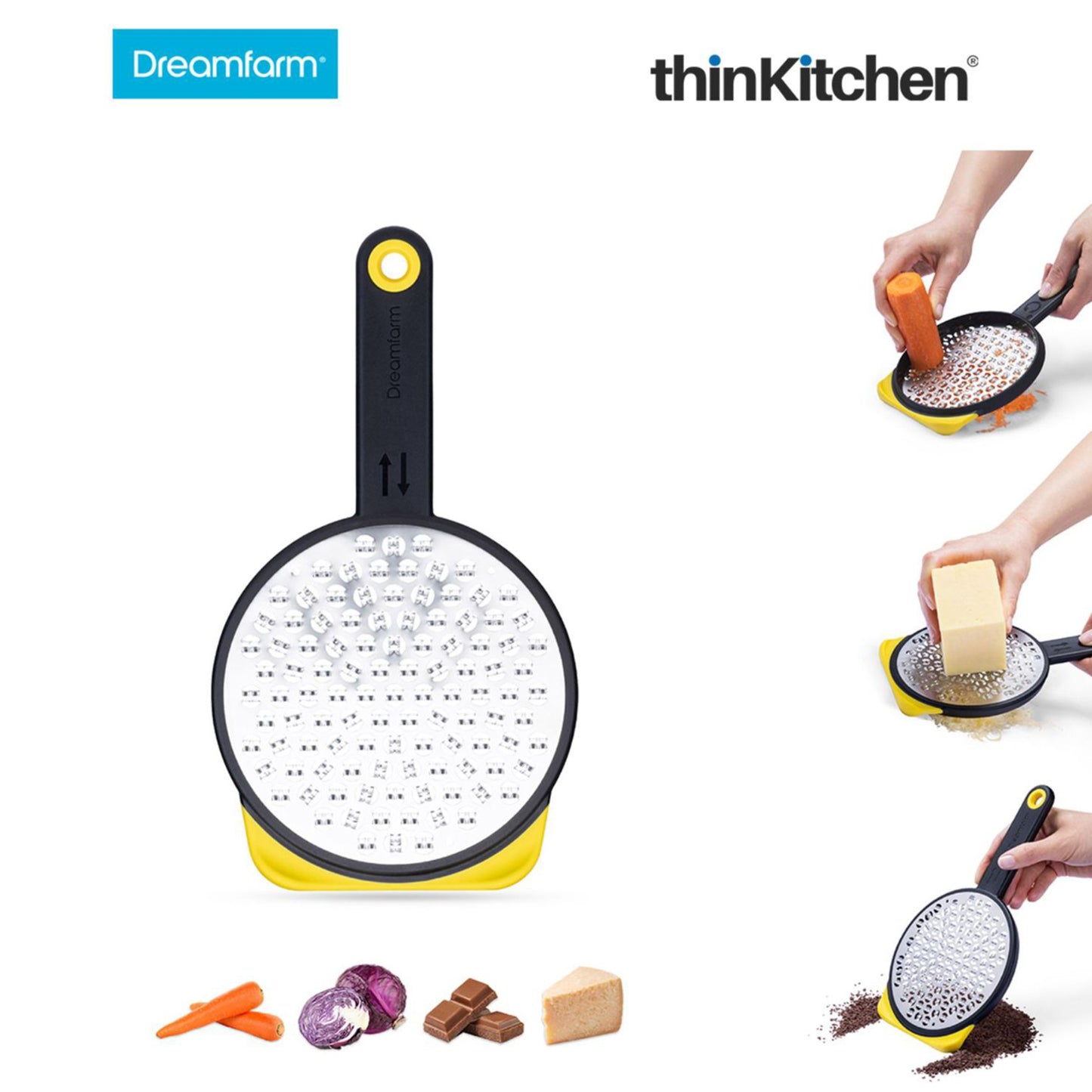 Dreamfarm Ograte Two Sided Speed Grater Yellow