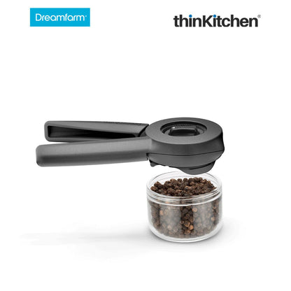 Dreamfarm Ortwo Lite One Handed Plastic Pepper Mill With Ceramic Grinder Black