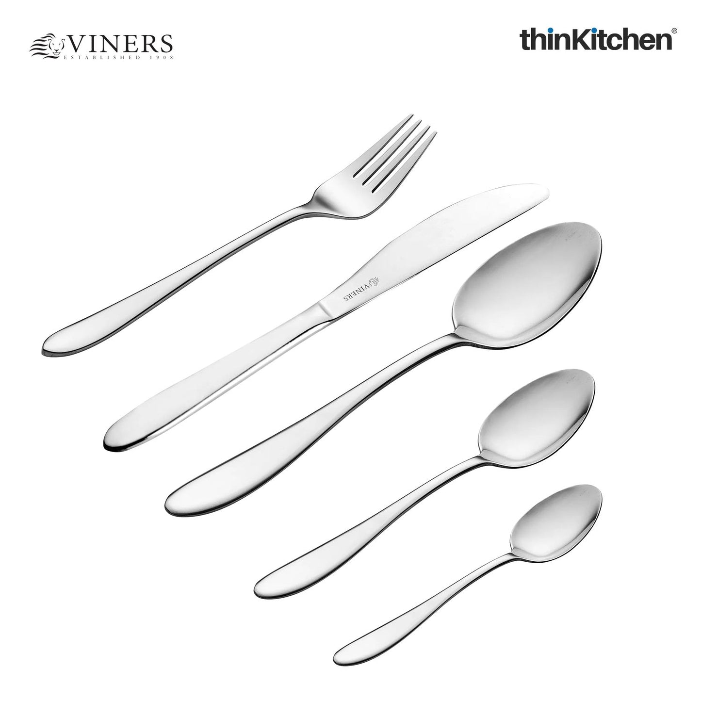 Viners Tabac 18/0 Stainless Steel 26-Piece Cutlery Set | Mirror Finish | 25-Year Guarantee