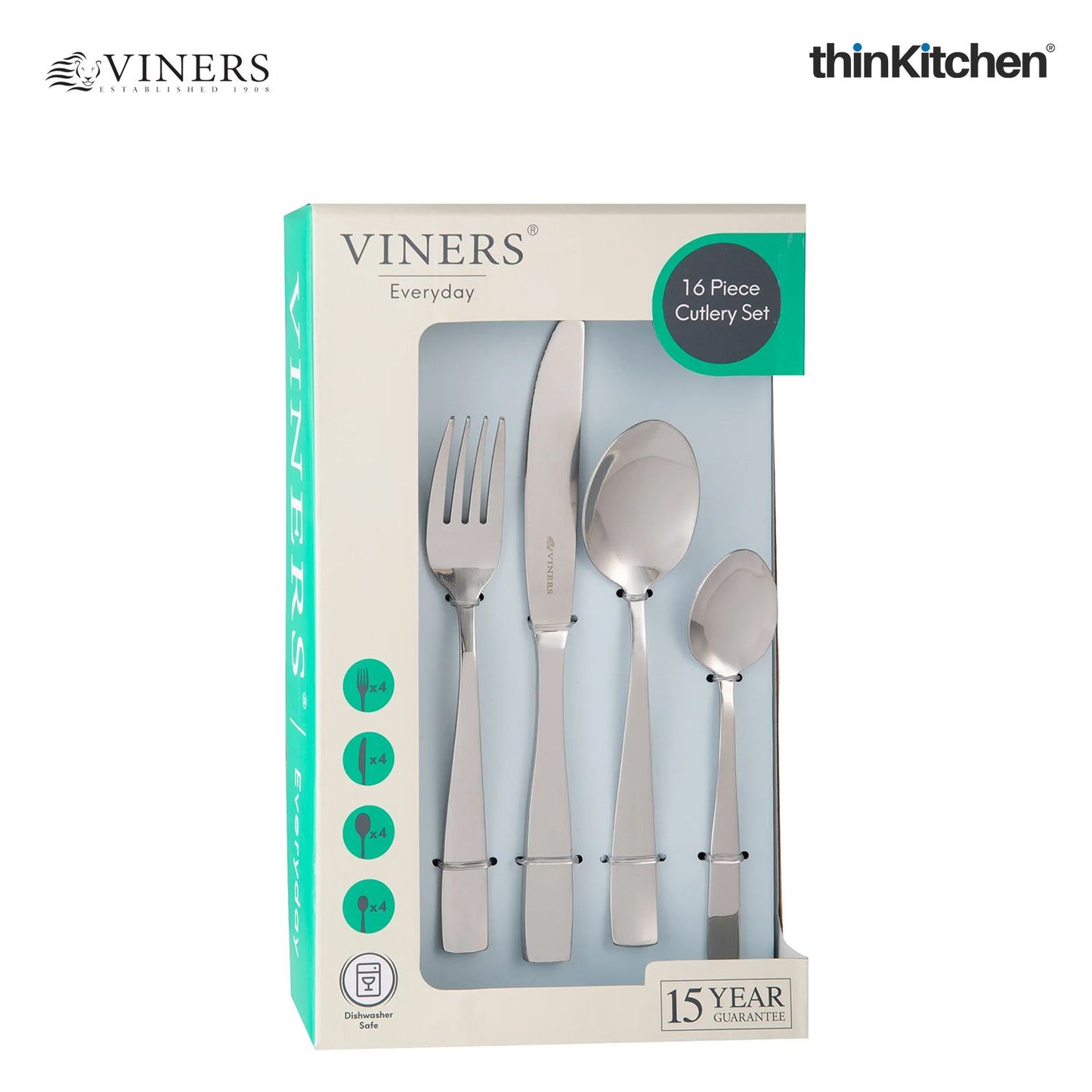 Viners Stainless Steel 16 Piece Cutlery Set with Gift Box