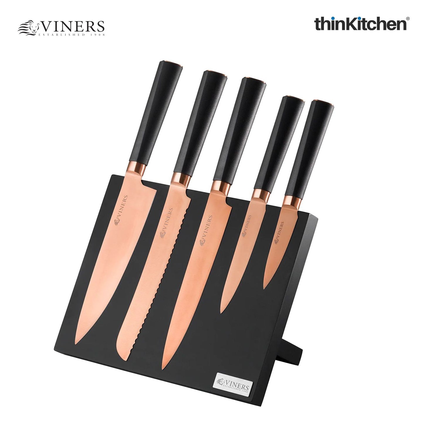 Viners Titan Copper 6 pc Knife Block; Gift Box