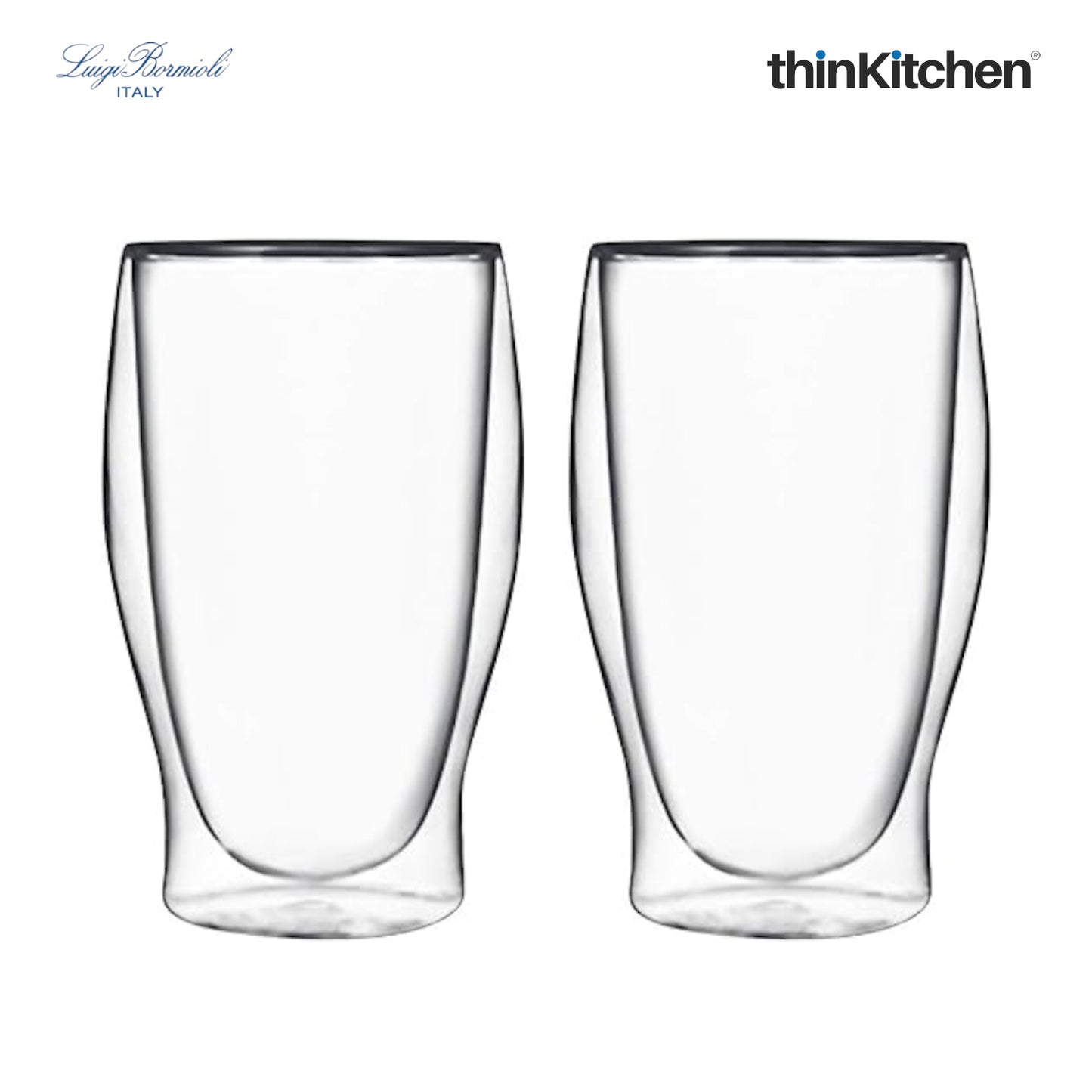 Luigi Bormioli Thermic Beverage Glasses Set Of 2 16oz