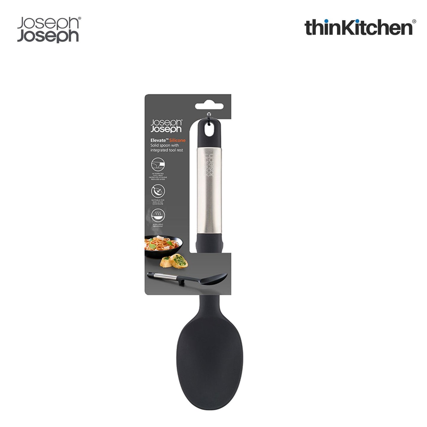 Joseph Joseph Elevate Silicone Solid Spoon (Steel)