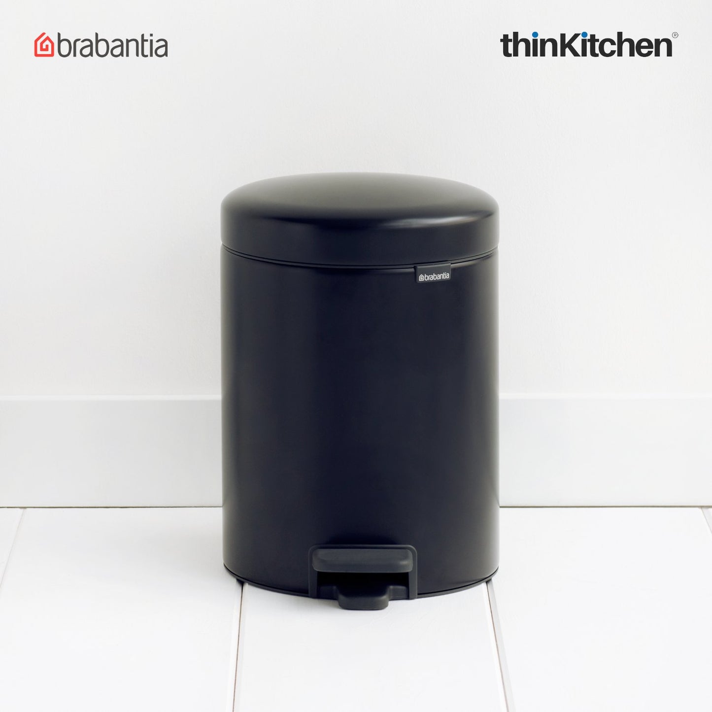 Brabantia Newicon Plastic Pedal Bin 5 Litre Matt Black