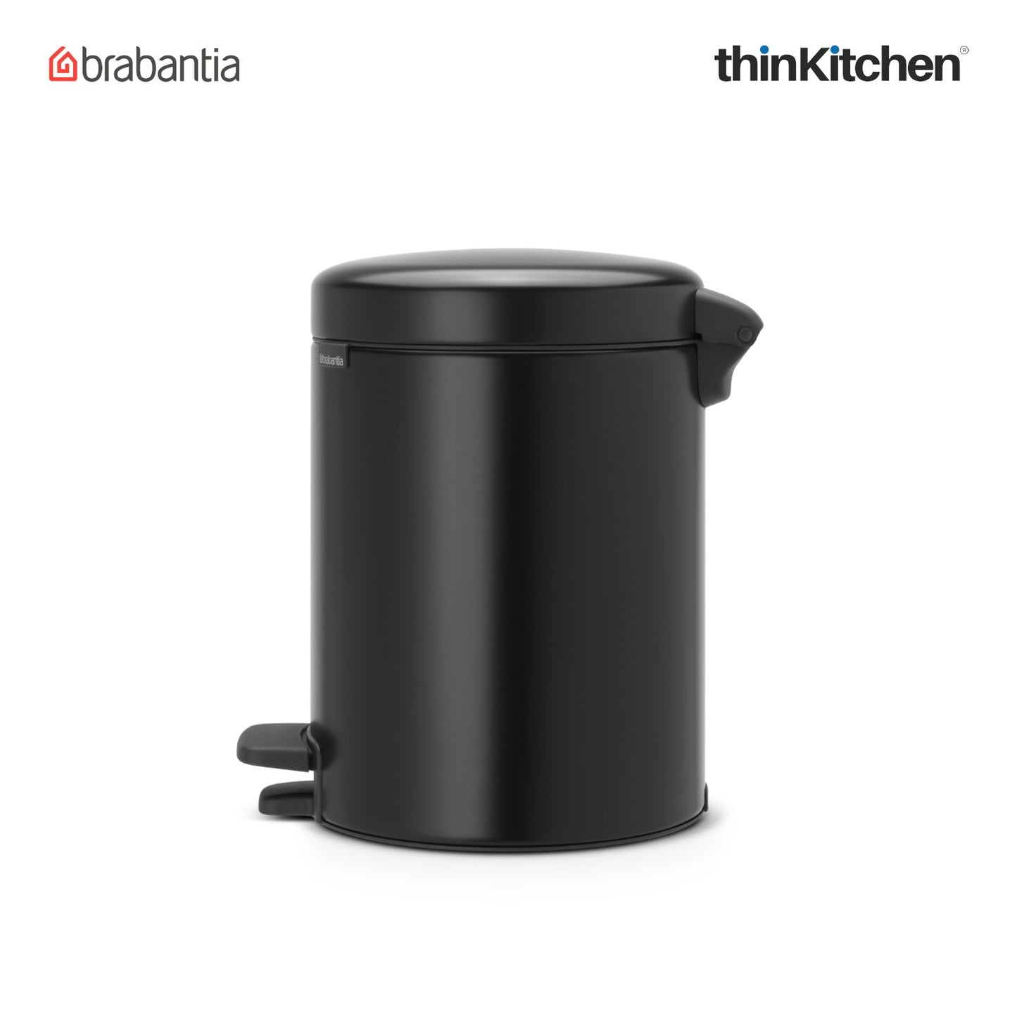 Brabantia Newicon Plastic Pedal Bin 5 Litre Matt Black