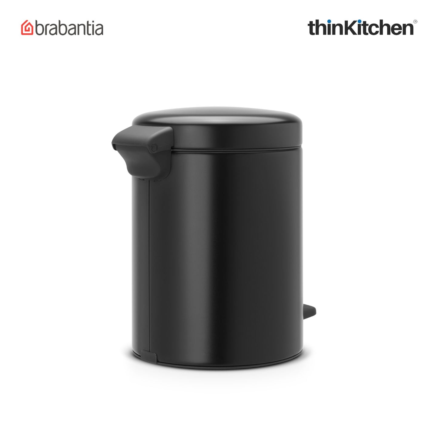 Brabantia Newicon Plastic Pedal Bin 5 Litre Matt Black