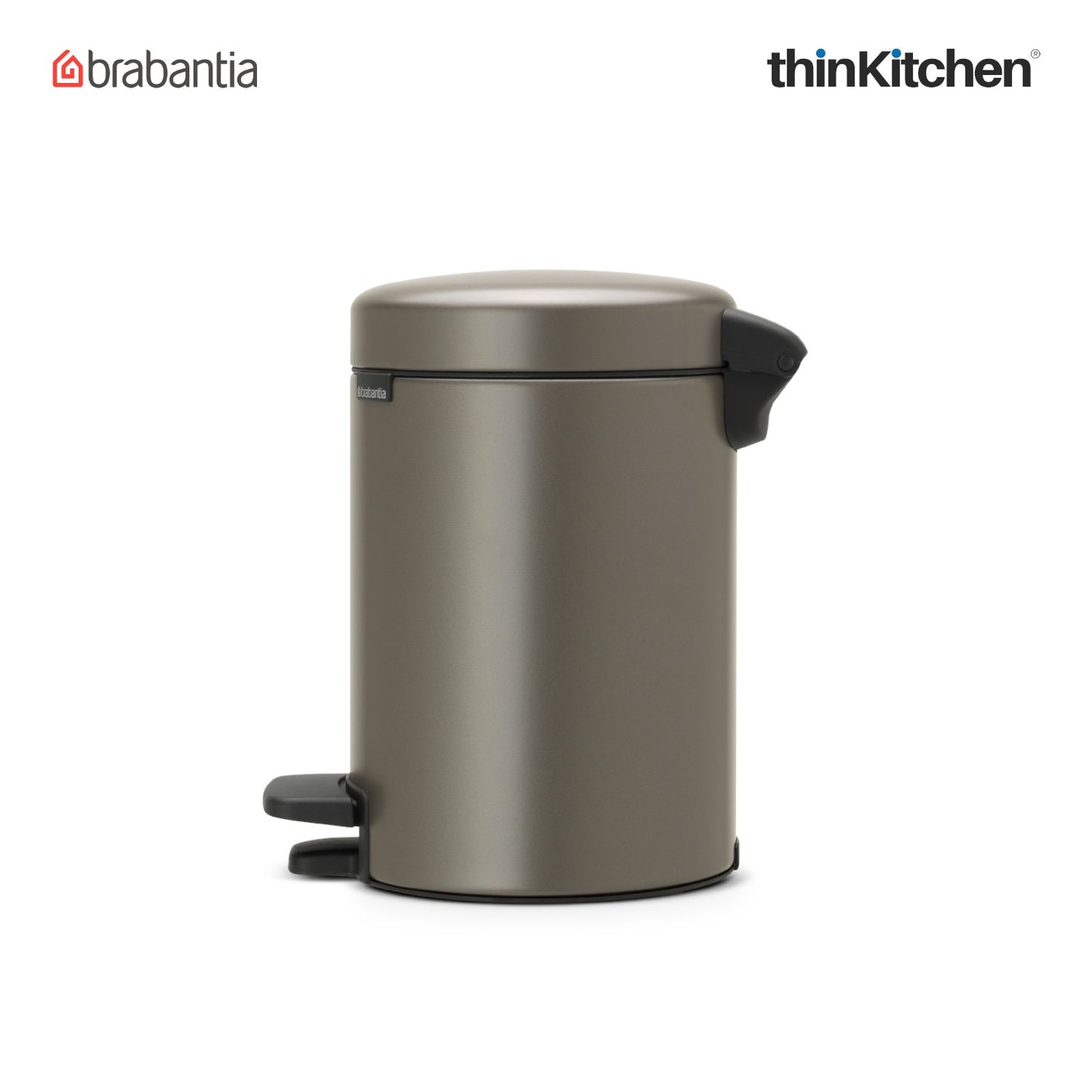 Brabantia Newicon Plastic Pedal Bin 3 Litre Platinum