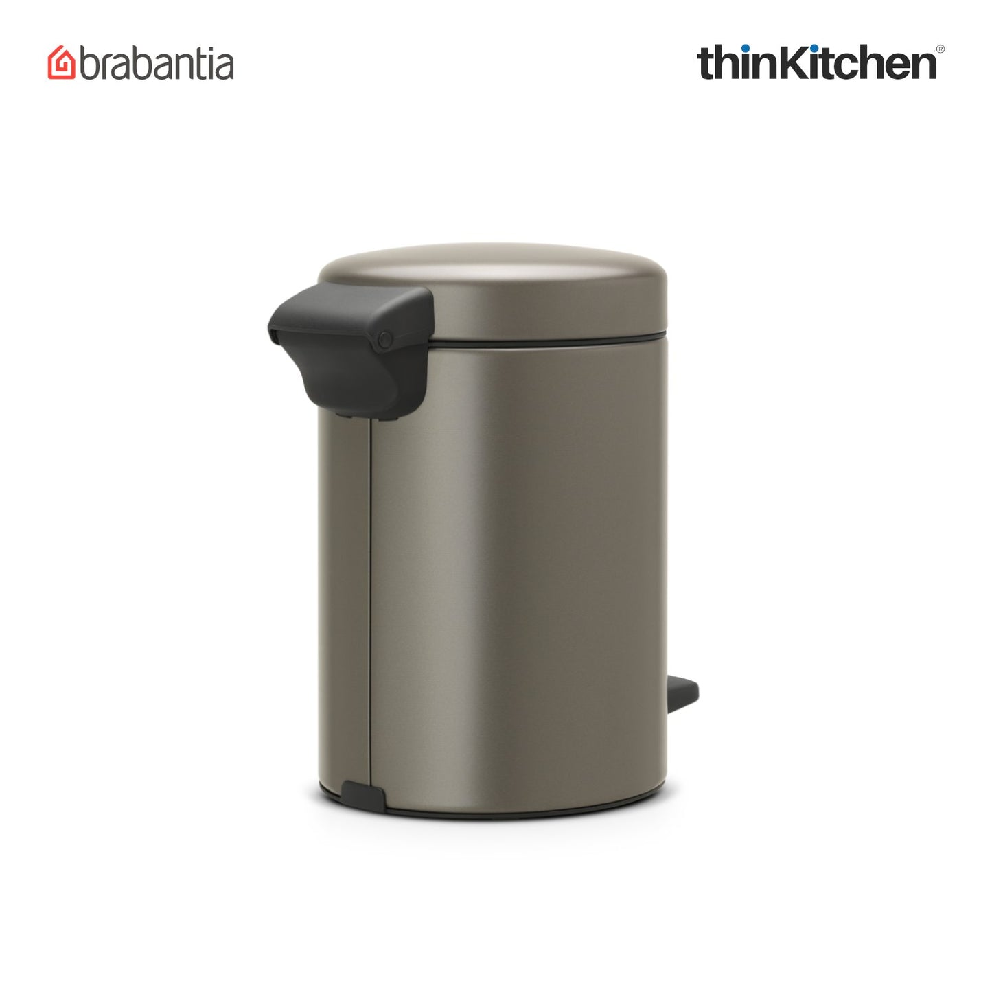 Brabantia Newicon Plastic Pedal Bin 3 Litre Platinum