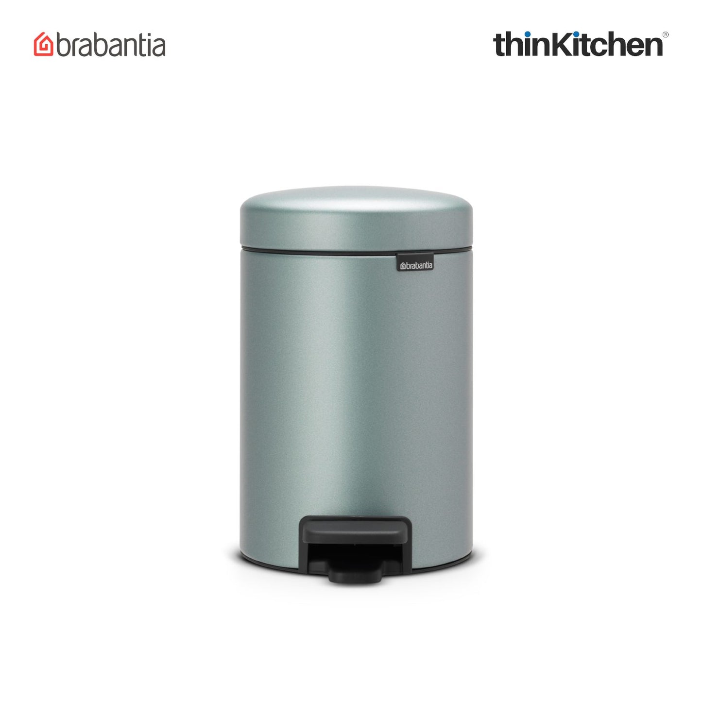 Brabantia Newicon Plastic Pedal Bin 3 Litre Metallic Mint