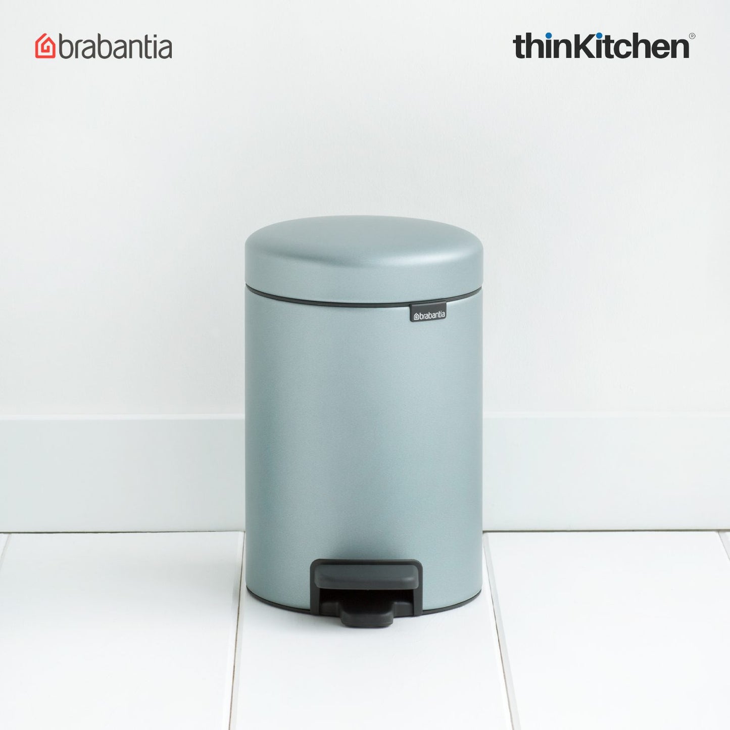 Brabantia Newicon Plastic Pedal Bin 3 Litre Metallic Mint