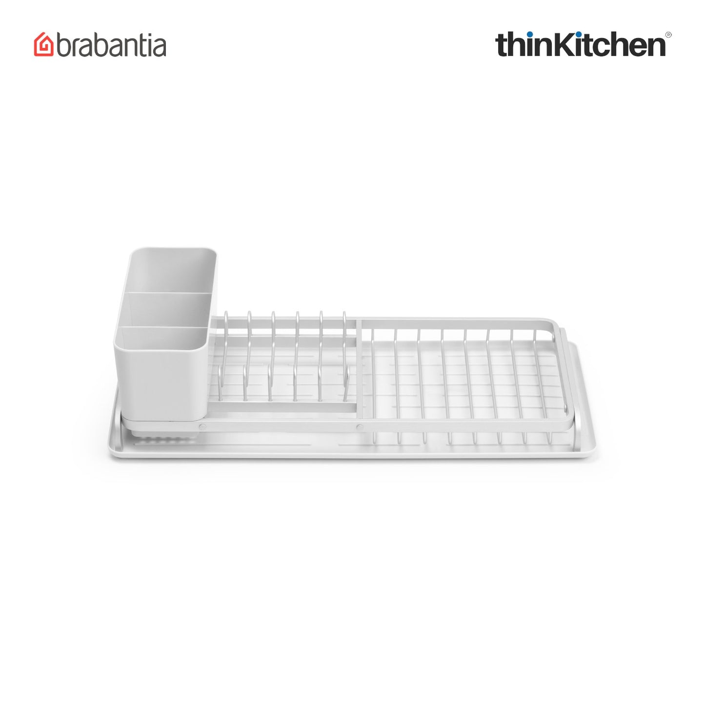 Brabantia Dish Washing Organising Compact Dish Drying Rack Light Grey