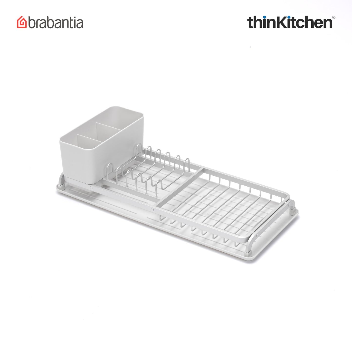 Brabantia Dish Washing Organising Compact Dish Drying Rack Light Grey